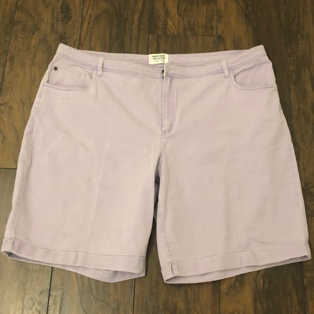 EUC lilac 26W P Mainstreet Blues stretch shorts